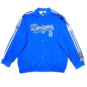 VTG Carl Banks Brooklyn Dodgers Blue Baseball Jacket Size 5XL Mens